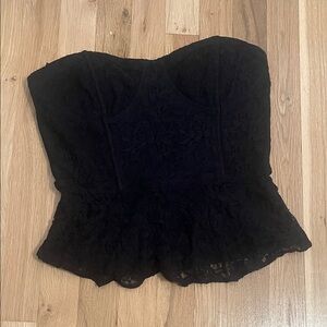 Forever 21 Black Lace Bustier Top